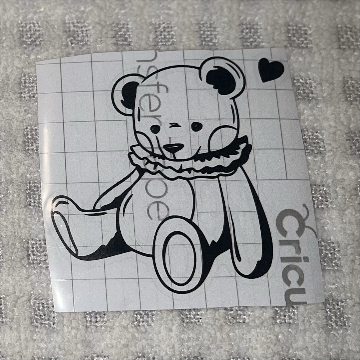 Cricut Black Bear Sticker Black & White Toys Dolls & Bears Theme Decal/Sticker