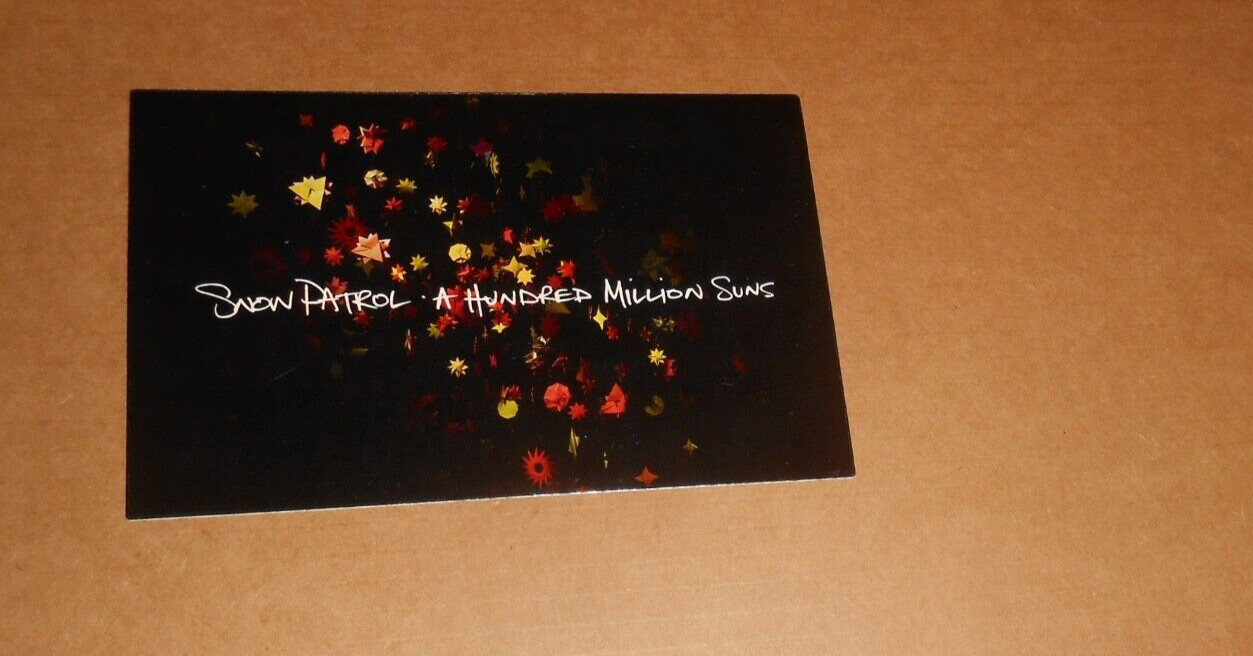 Snow Patrol A Hundred Million Suns Sticker Original Promo 6×4