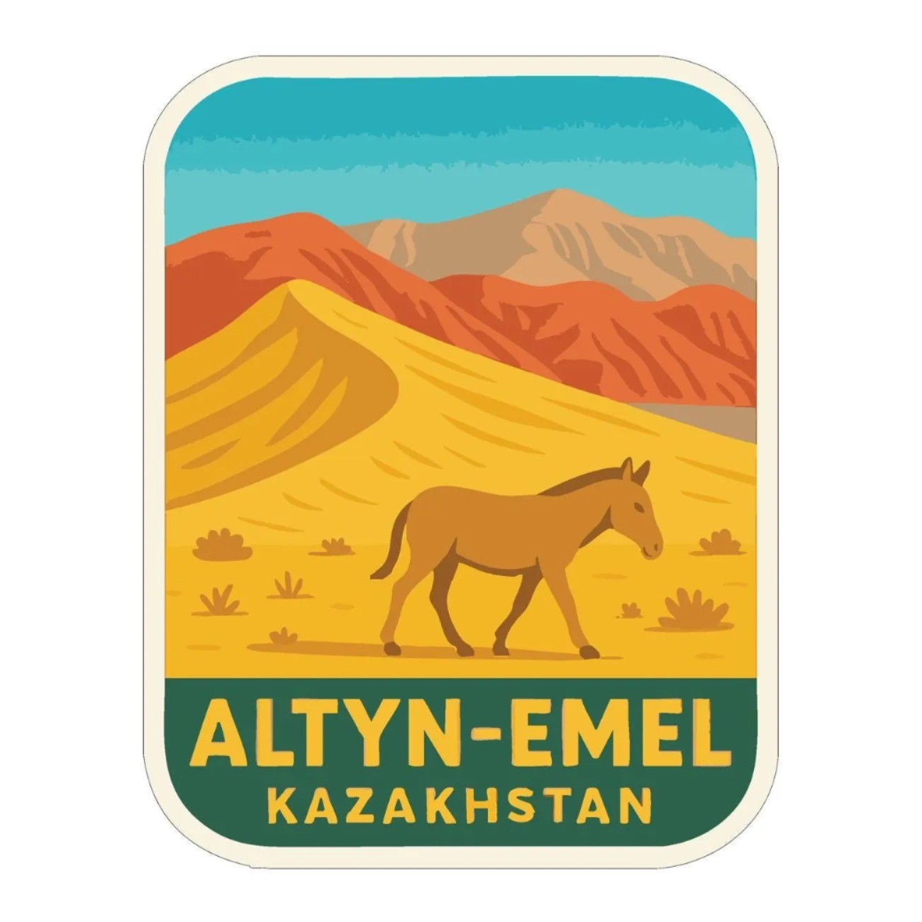 Altyn-Emel Kazakhstan Iron On Heat Transfer Vinyl HTV World National Parks