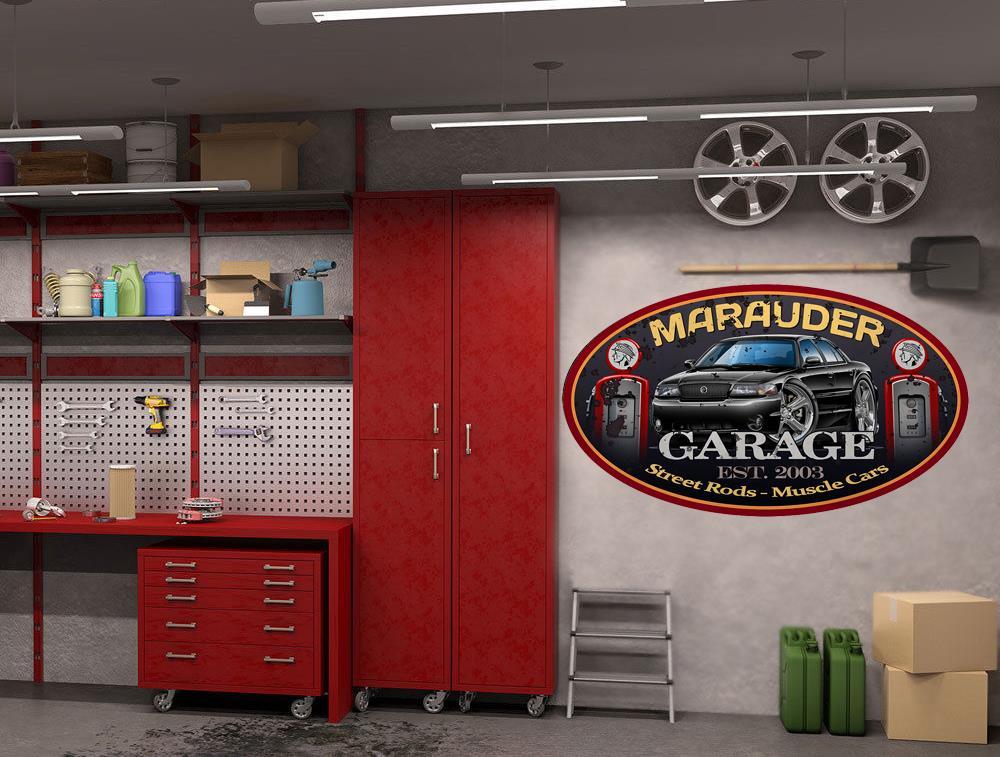 2003 2004 Mercury Marauder Car-toon GARAGE SIGN Wall Art Graphic Sticker