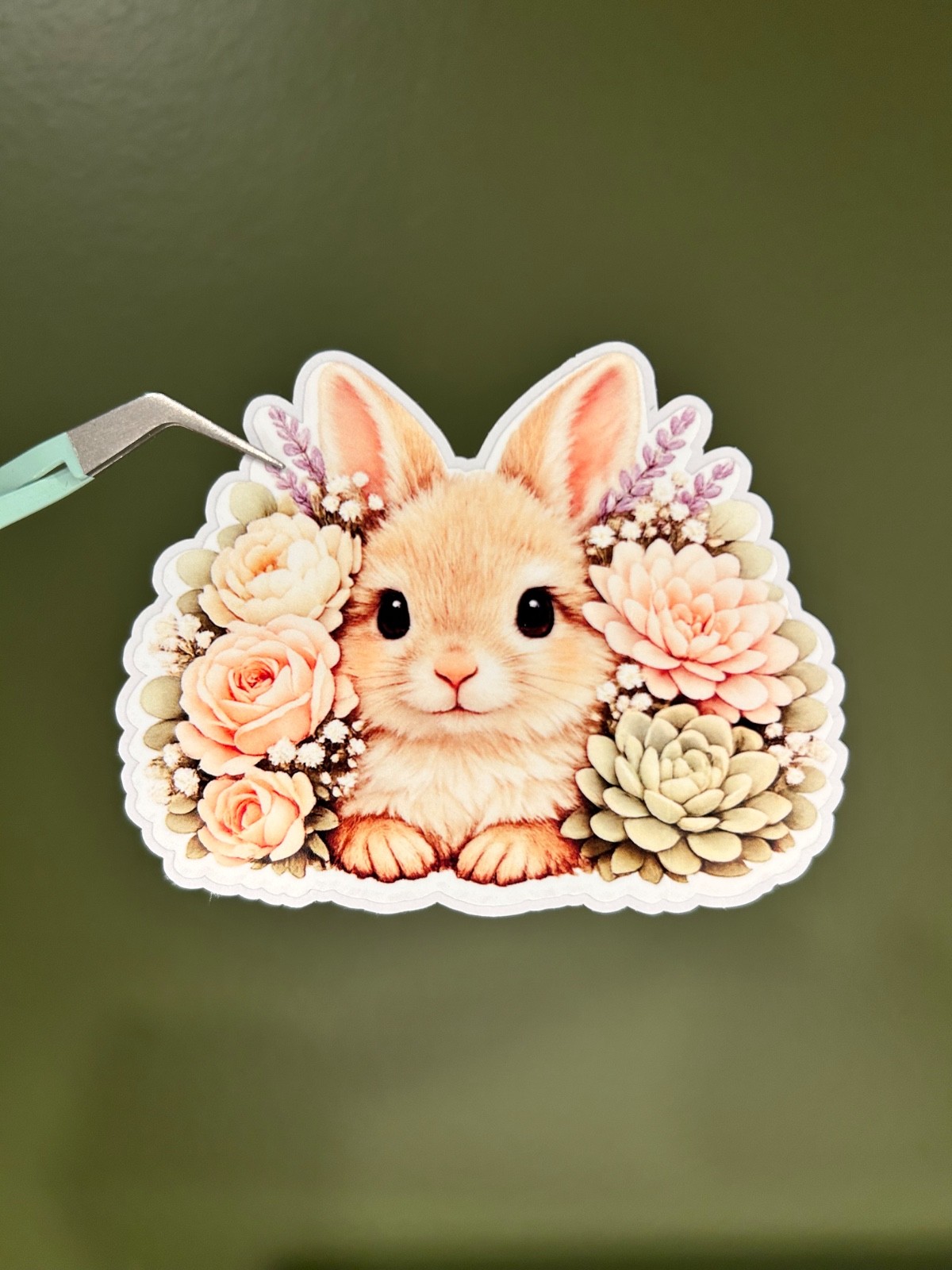 Matte or glossy bunny sticker