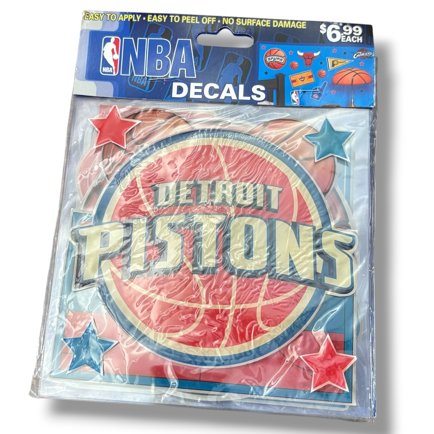 NBA Detroit Pistons Wall Decals Novelty Inc 2007 Basketball Stickers NOS