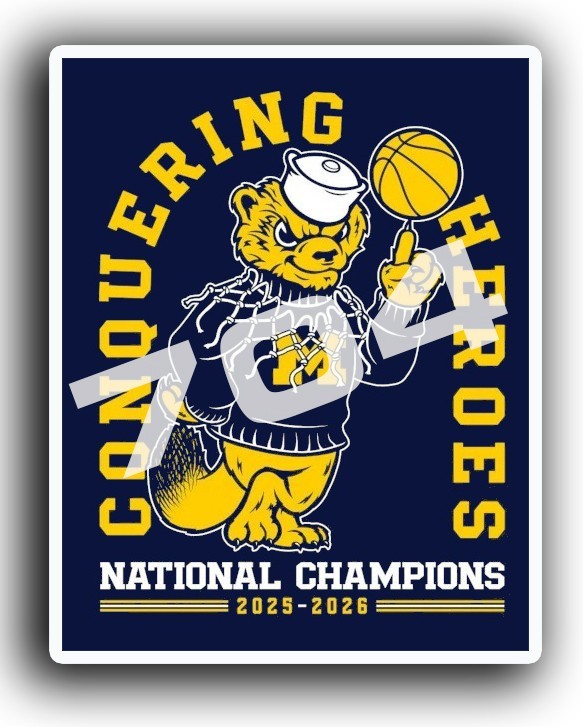 2025 -2026 NCAA MENS BASKETBALL NATIONAL CHAMPIONS MICHIGAN WOLVERINES DECAL