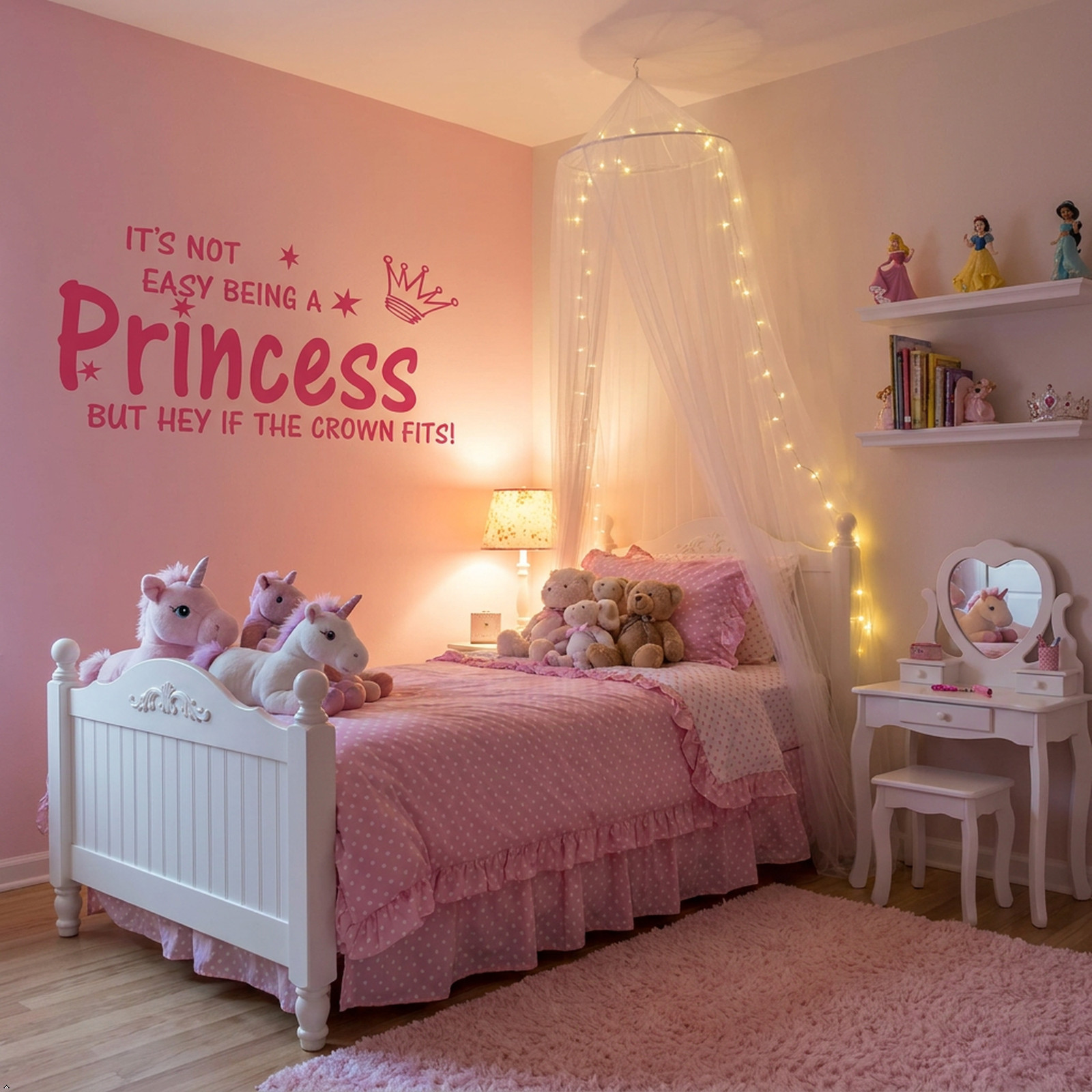 NOT Easy Being A Princess Girl Wall Quote Sticker Graphic Vinyl Home Kid décor