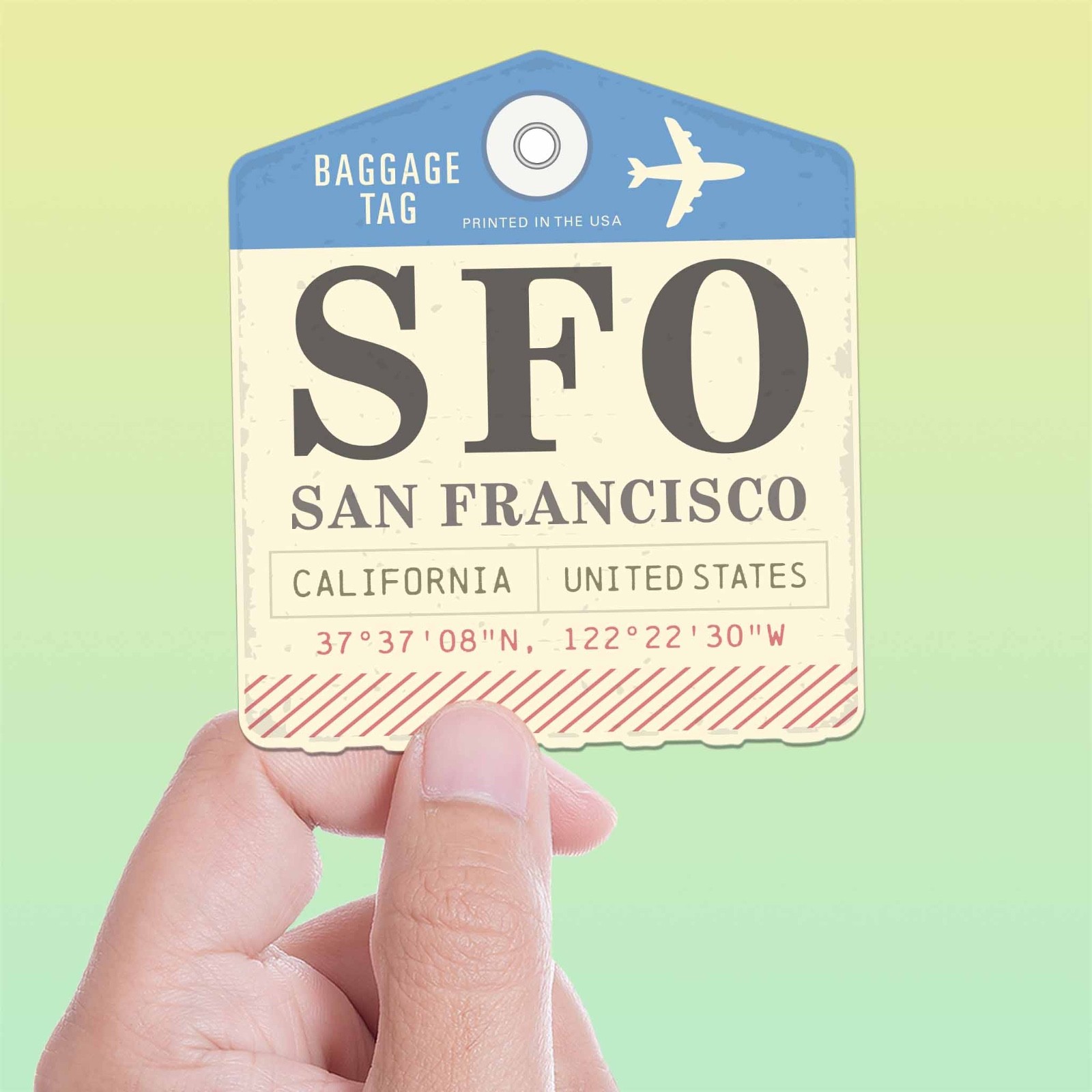 San Francisco Itl Airport Sticker – SFO Luggage Tag Pilot Decal