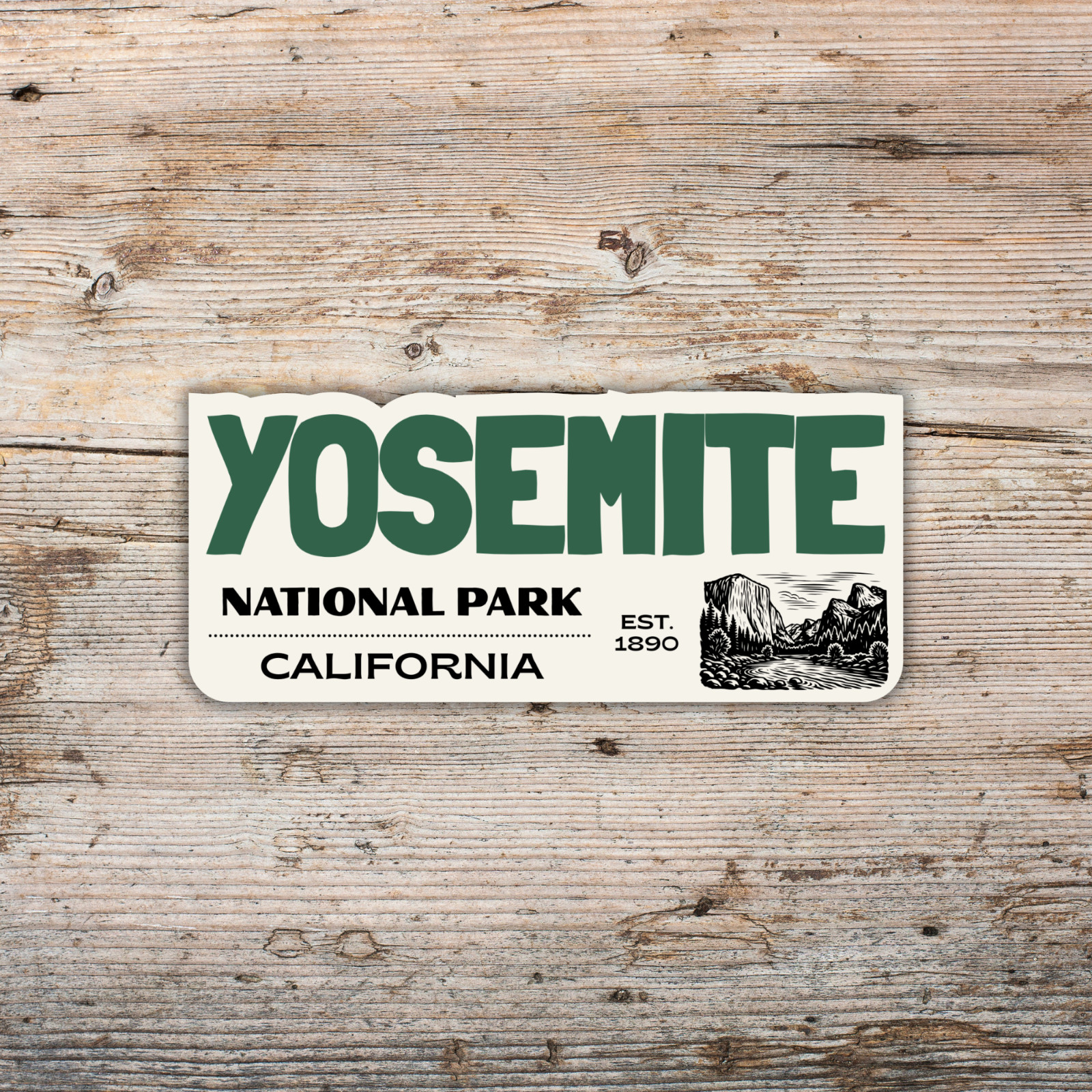 Yosemite National Park Sticker California Retro Travel Vinyl Decal