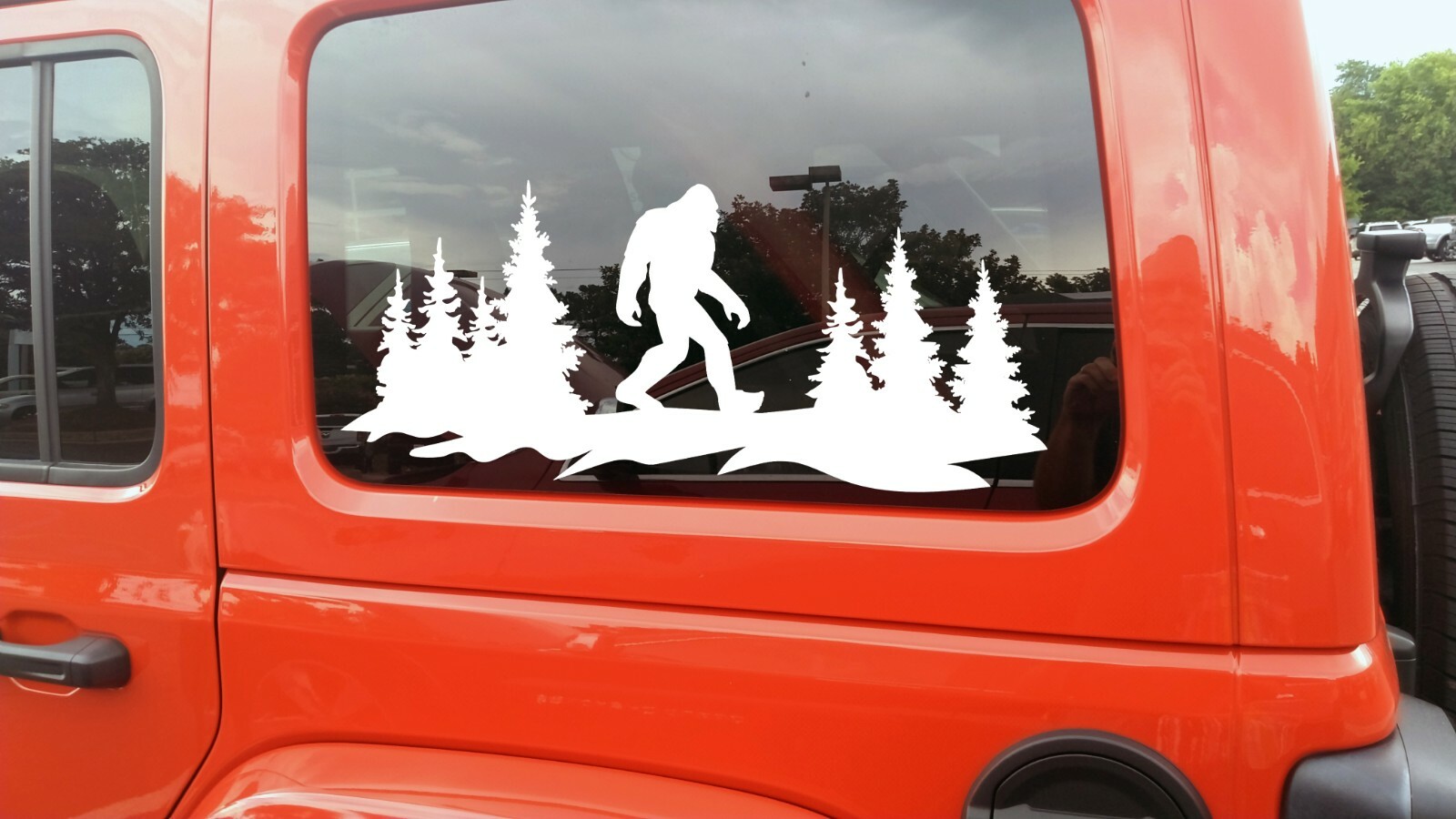 Bigfoot Forest Scene V2 – Sasquatch PNW RV Camper Graphics – Die Cut Sticker