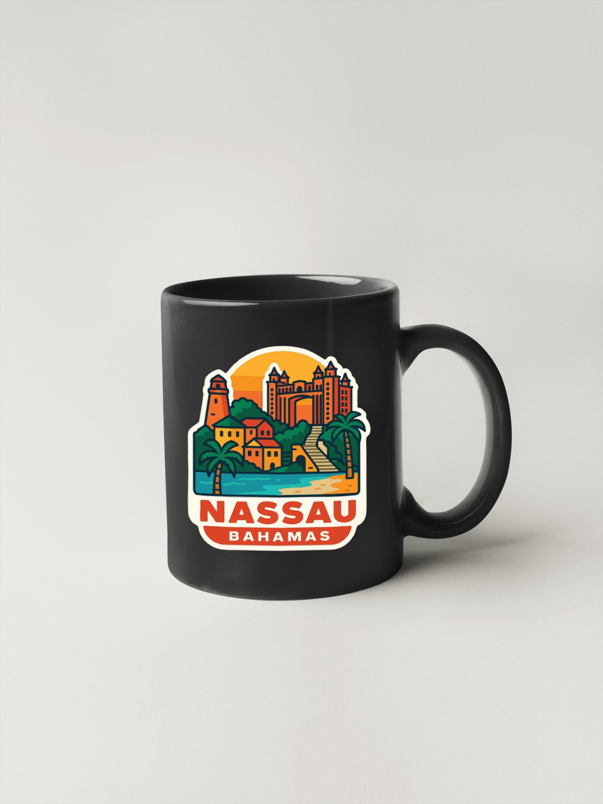 Nassau Bahamas Sticker Decal Vinyl Die-Cut City Skyline Landmark Design
