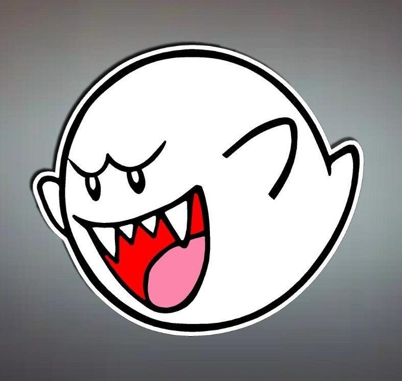 Nintendo NES Super Mario Bro's Boo 4" Vinyl Decal Sticker Emblem