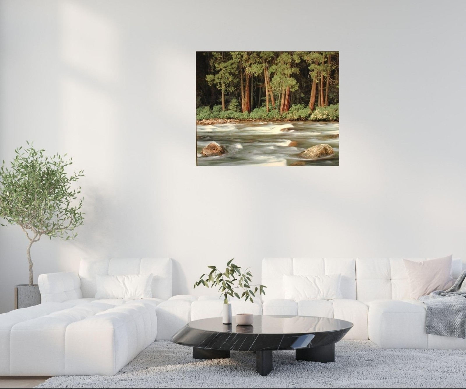 Running River Forest Nature Landscape Scenery Wall Decor Art Print Poster (16…