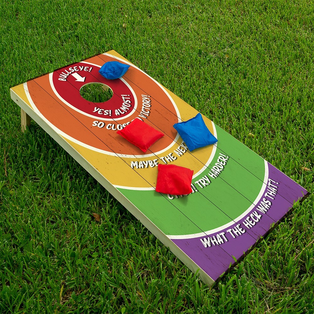 Challenge Circles Cornhole Bean Bag Board Wraps and Decals Vinyl Sticker