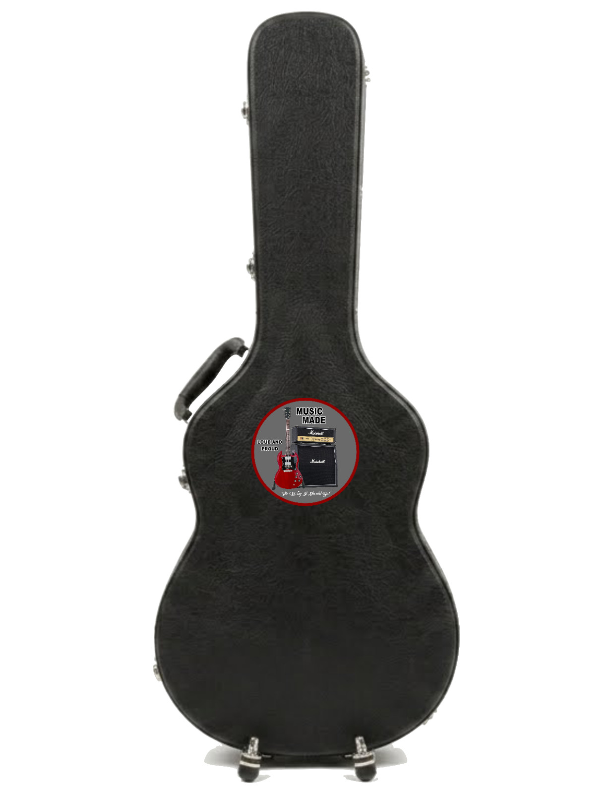 Guitar Music Made – 4in Handmade Vinyl Decal Auto Cooler Laptop Case Decor Cup