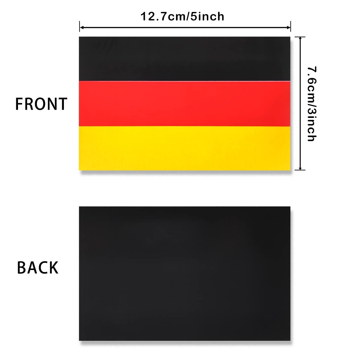 3 Pack Germany German Flag Magnet Decal, 3×5 Inches, Car, SUV, Truck, Auto