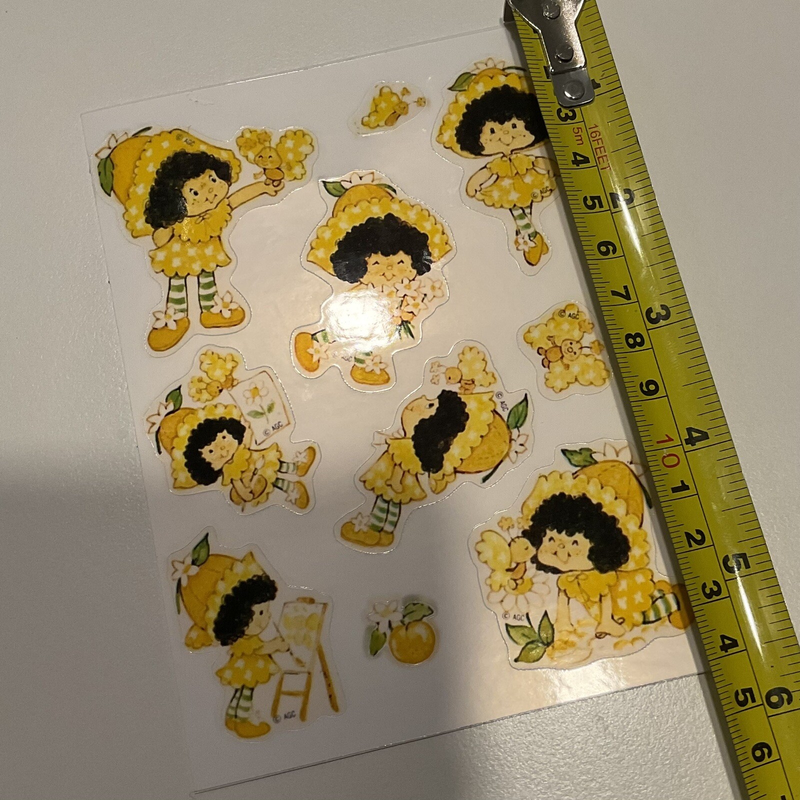 Strawberry Shortcake Orange Blossom Glossy Stickers Sheet Vintage Reproduction