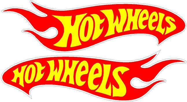 Lot of (2) 9" Hot Wheels Car Stickers Decal Art Vinyl Wall Sticker