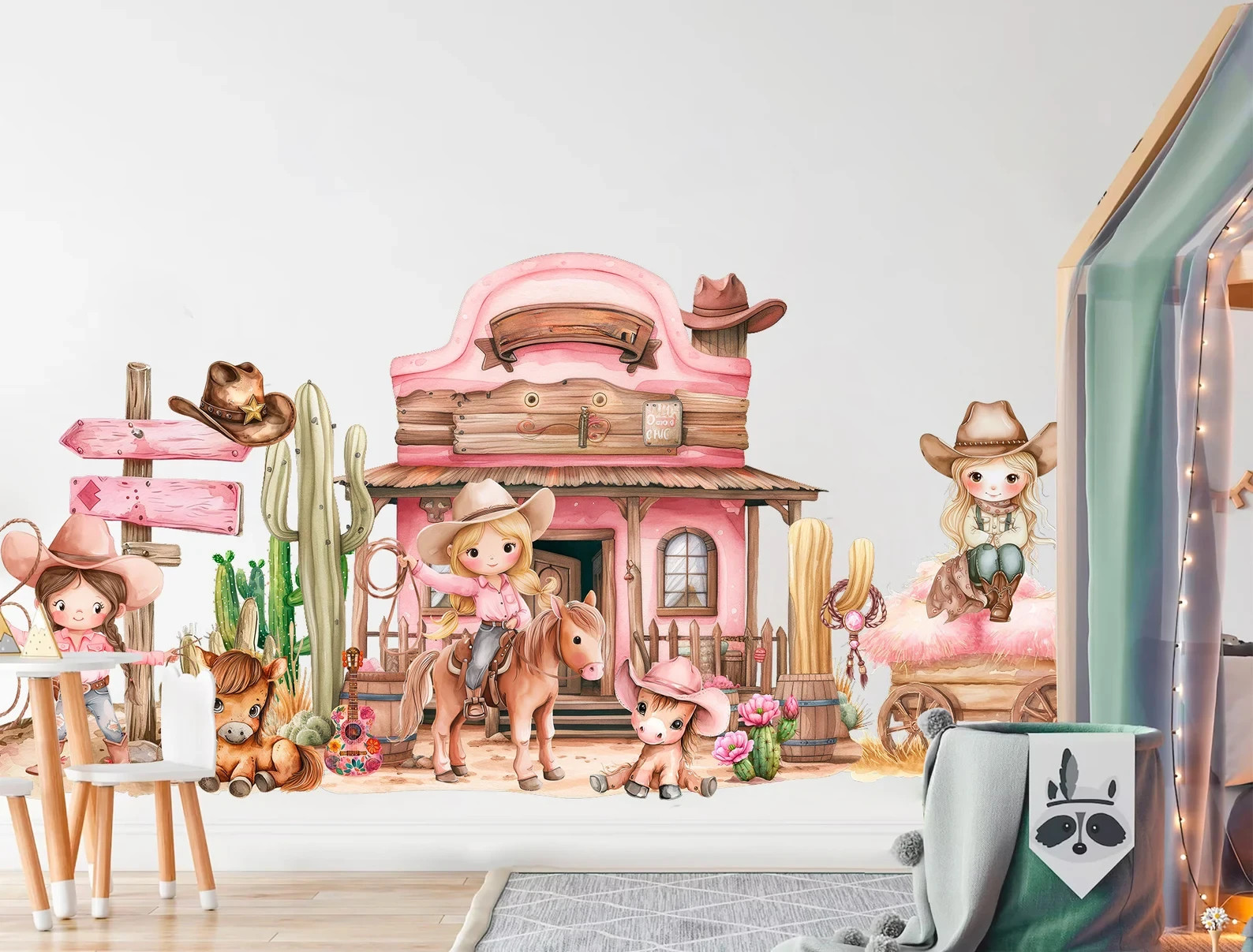 Desert Cowgirl Adventure Cactus Horses – Girls' Room Decor – BR462