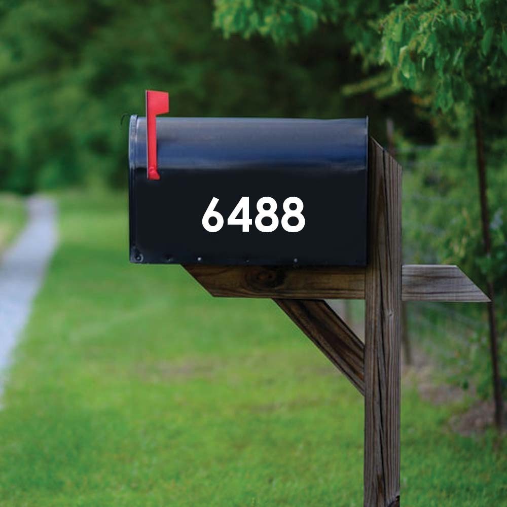 Set of 2-Classic Mailbox Numbers Vinyl Decal, Mailbox Number Stickers – 3 inch