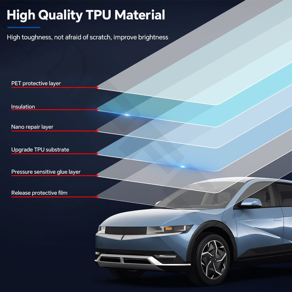 8.5Mil TPU PPF Paint Protection Film Pre-Cut Kit For Hyundai IONIQ 5 2022-2024