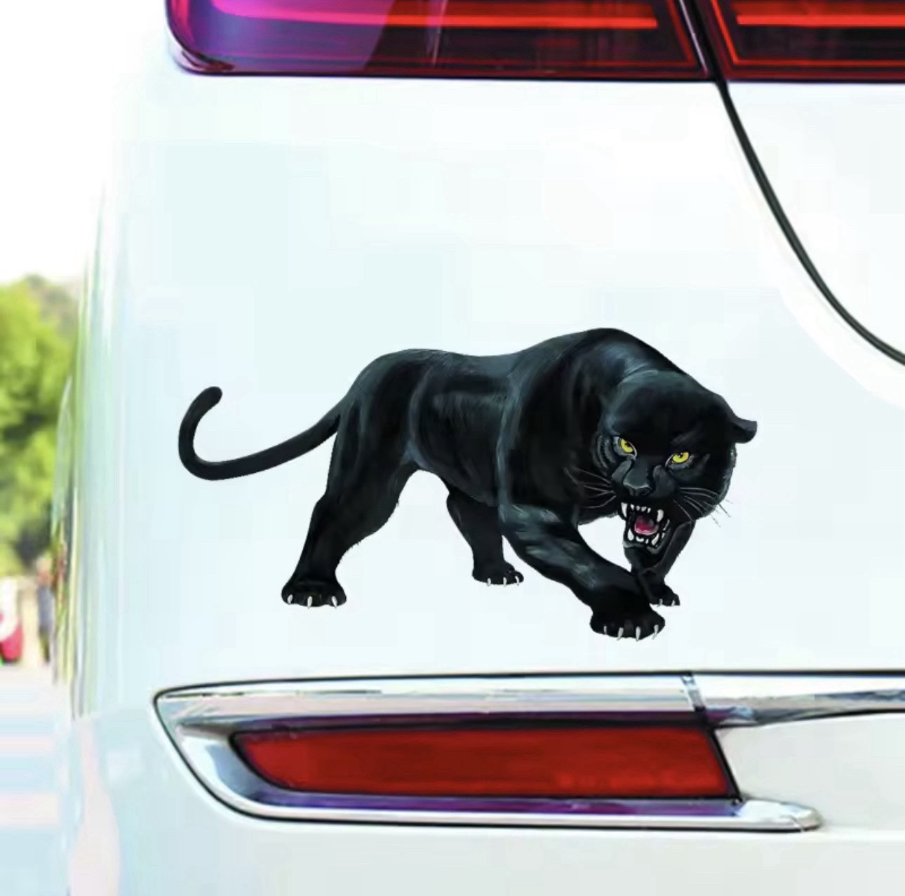 2 PACK BLACK PANTHER LEOPARD 7.5” INCH VINYL DECAL STICKER SET LOT 2PCS LARGE
