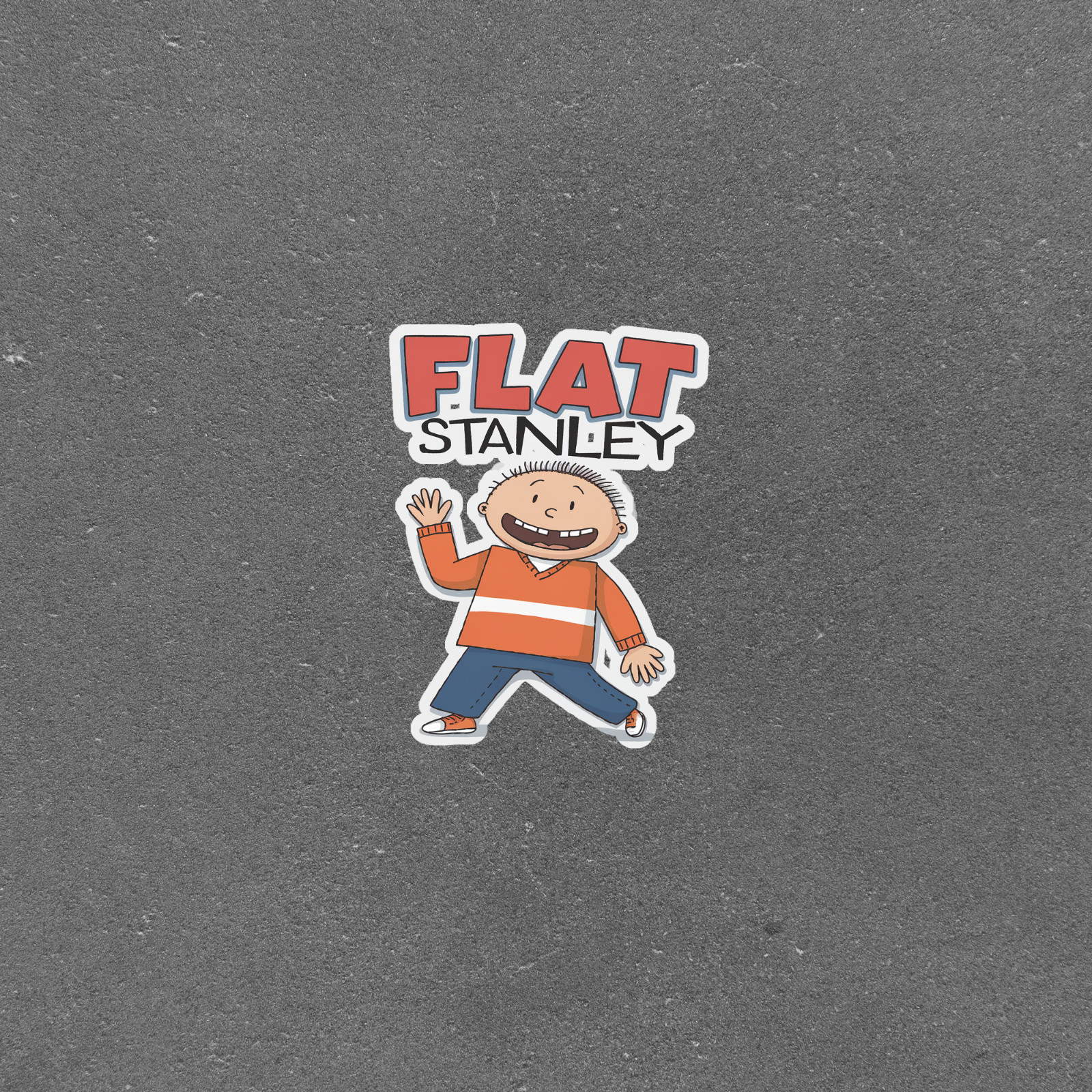 Flat Stanley Children's Book Character Sticker – Cute Vintage Educational Cartoo