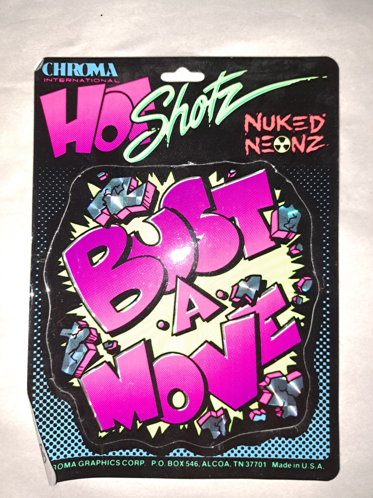 Chroma International Holographic Decal Vintage BUST-A-MOVE 90s NEW Hot Shotz