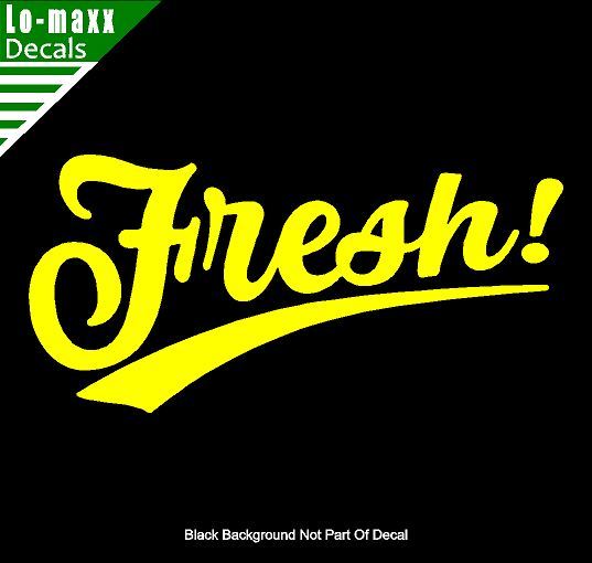 Fresh! Car Truck SUV Various Sizes & Colors Superior Quality Die Cut Vinyl Decal