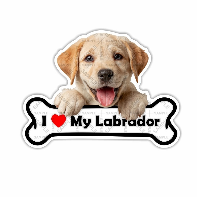 I Love my Labrador, Sticker, Peel N' Stick, Different Sizes