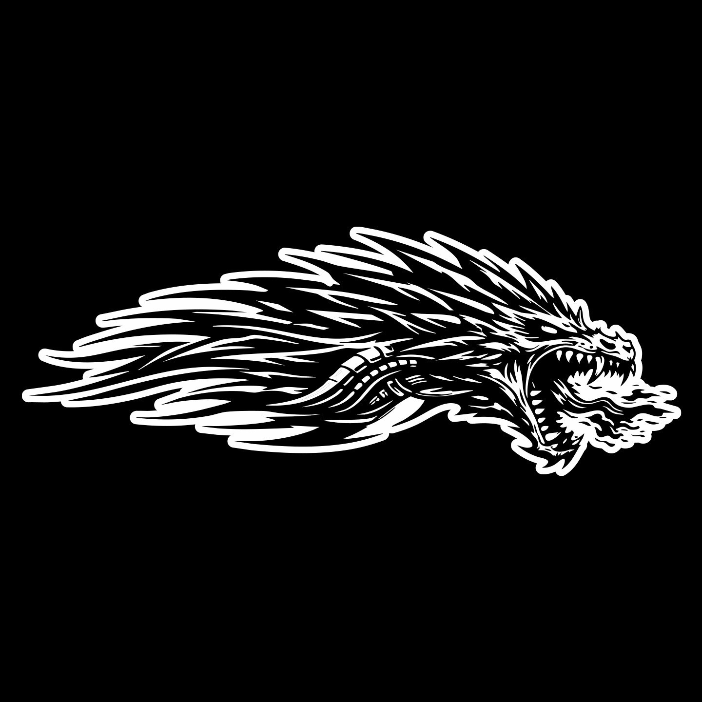 Dragon Head Flame Decal Vinyl Stickers for Car Truck Motorcycle Wall- 2 Pack