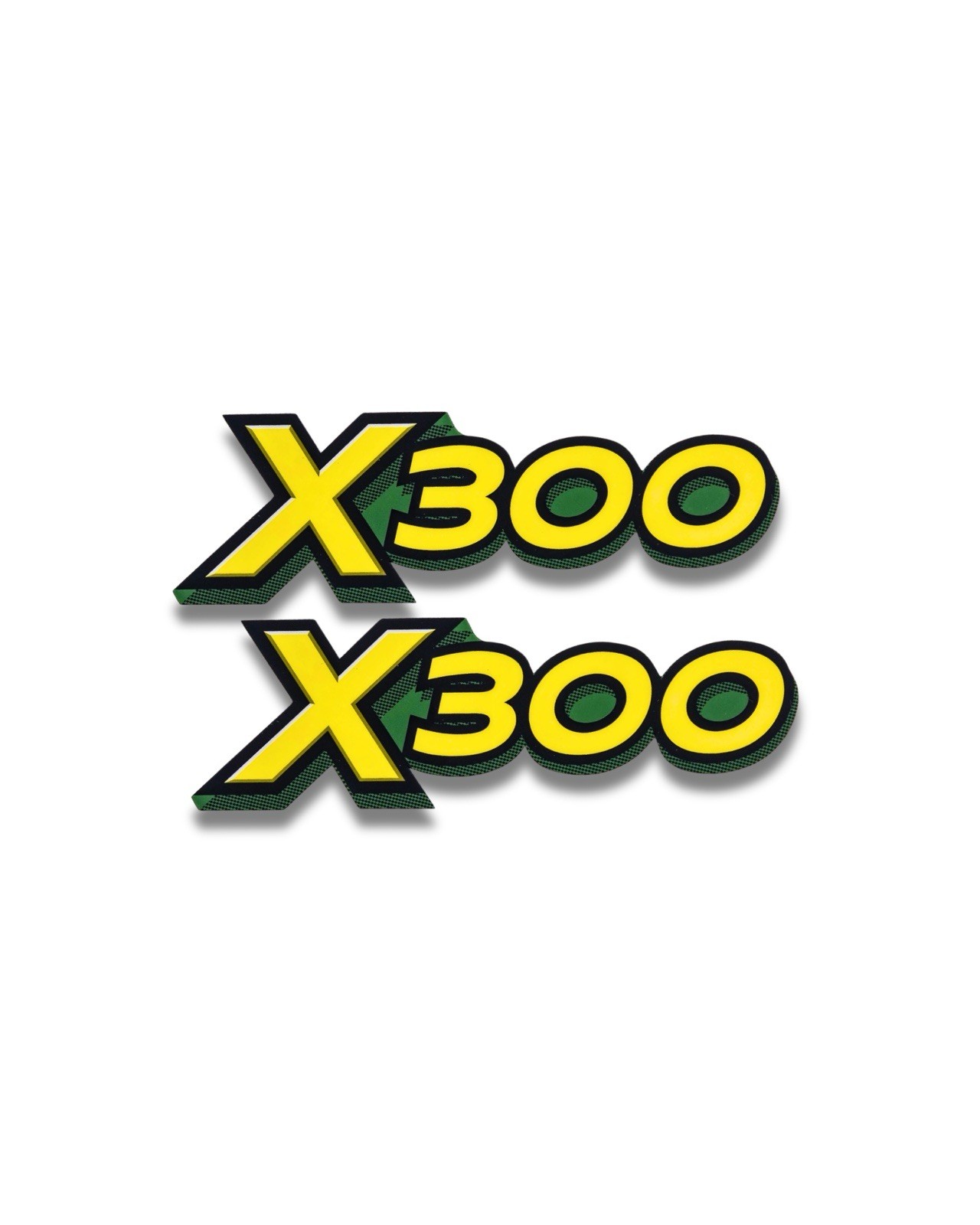 TWO Side Hood Decals. For X300 Tractor M152341 John Deere Laminated Vinyl