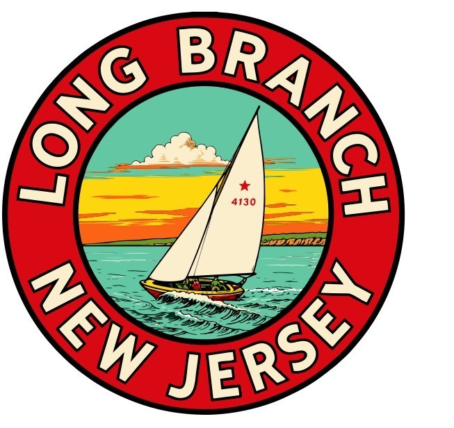Long Branch New Jersey Vintage Style Sticker Decal R8619