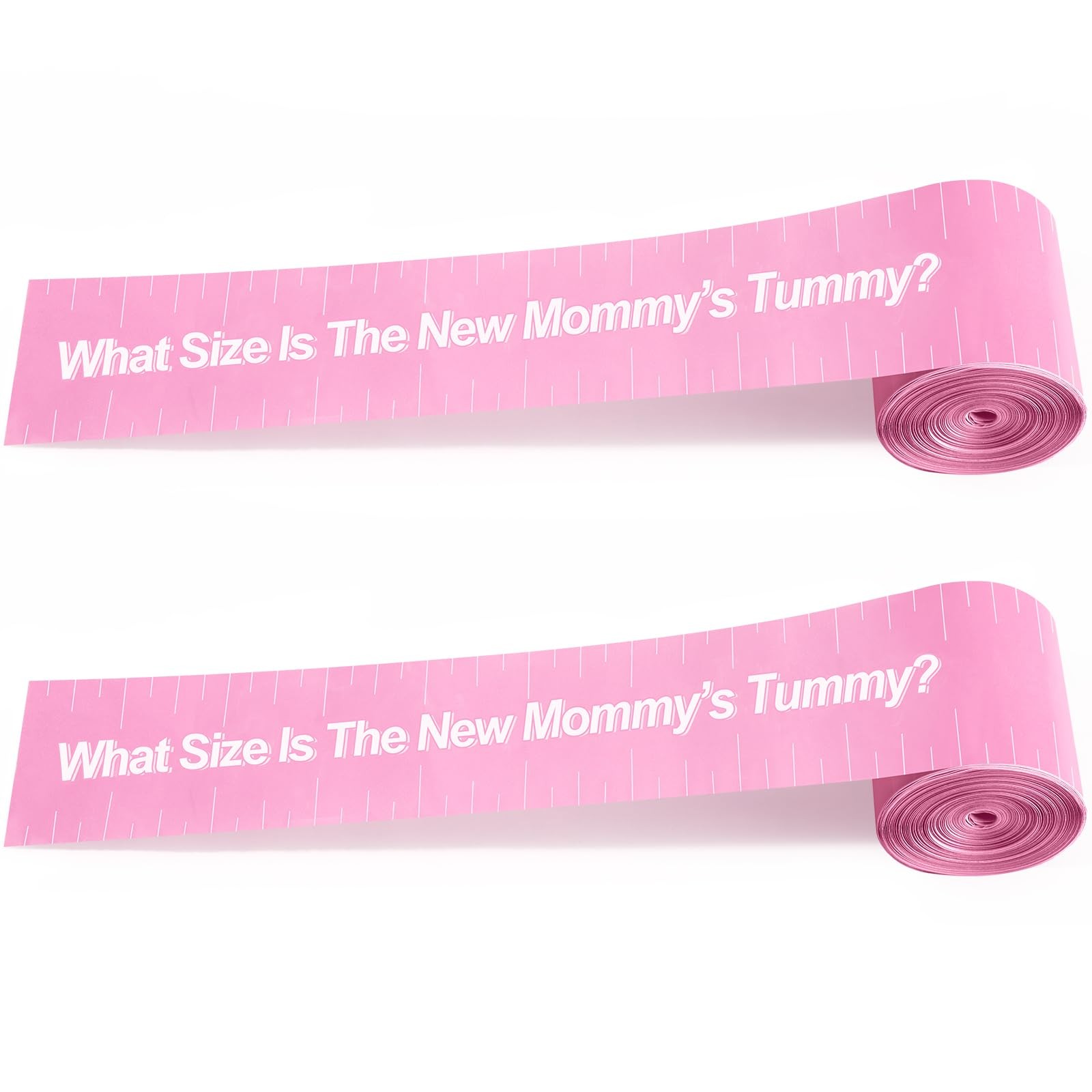 2 Rolls 2 Inch x 150 Feet Baby Shower Measuring Tape Tummy Measure Game
