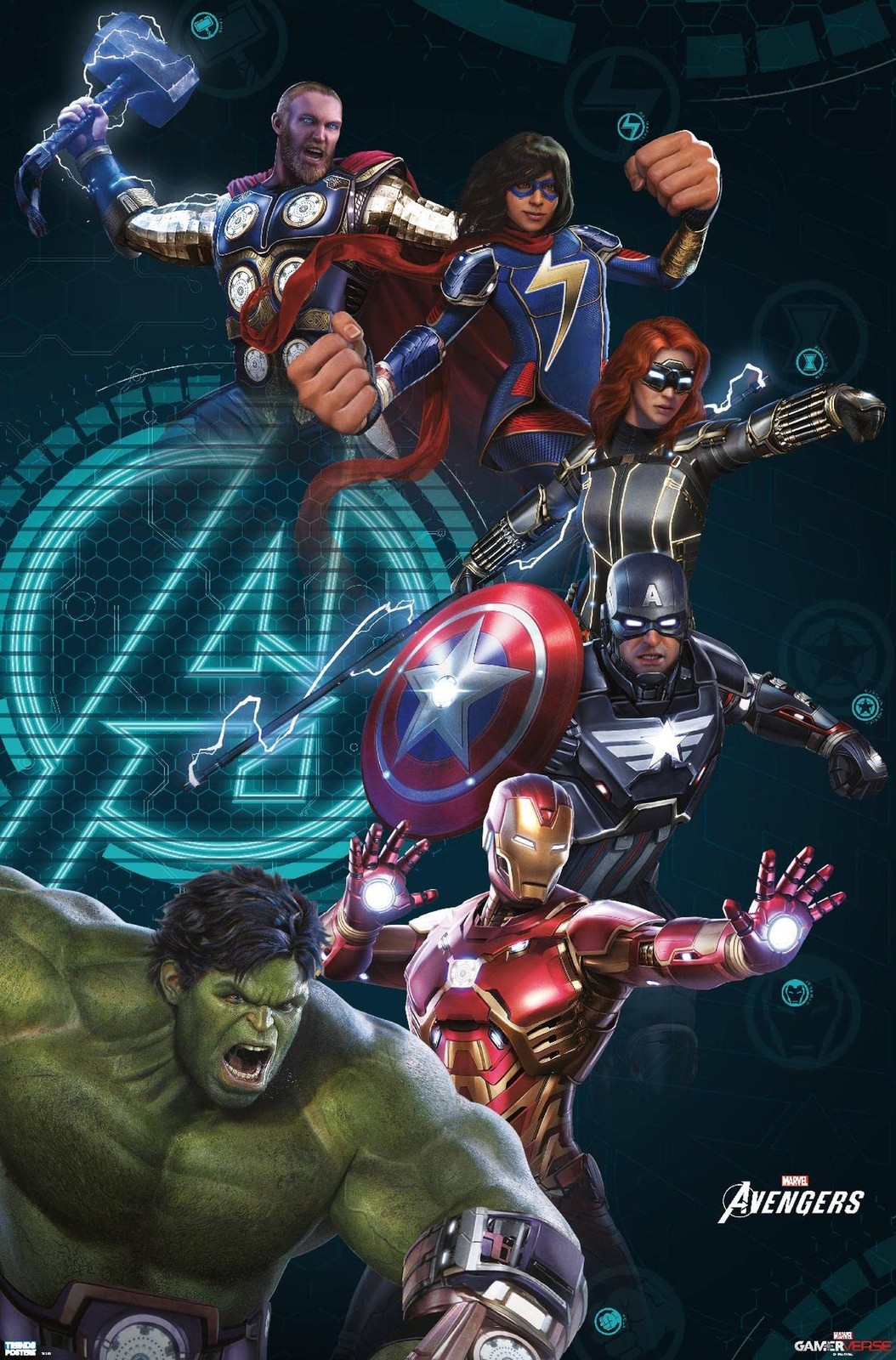 Trends International Marvel's Avengers – Group Wall Poster, 22.375" x 34", Un…