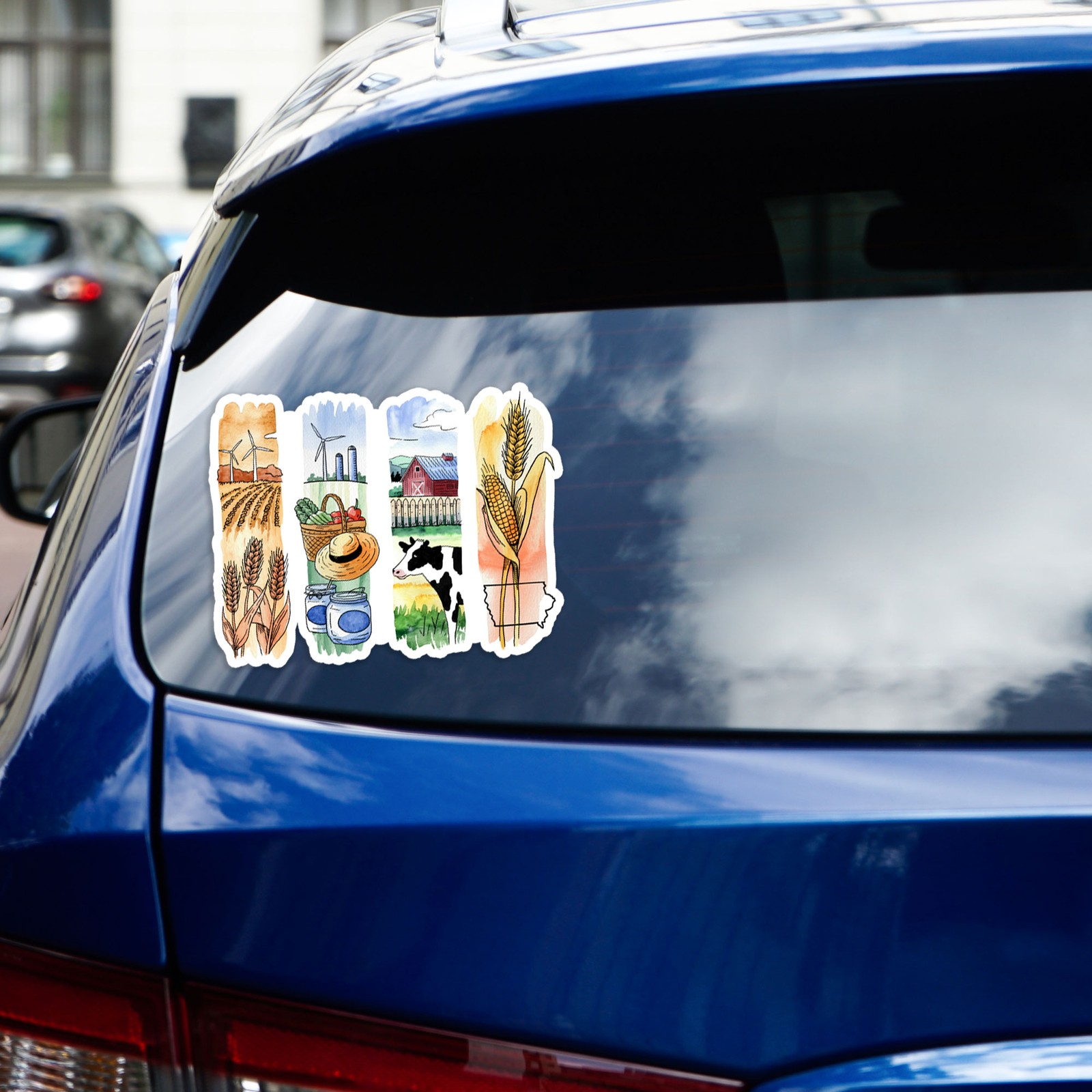 Iowa Brushstrokes – Vinyl Decal Sticker – Car Window Laptop – #1363