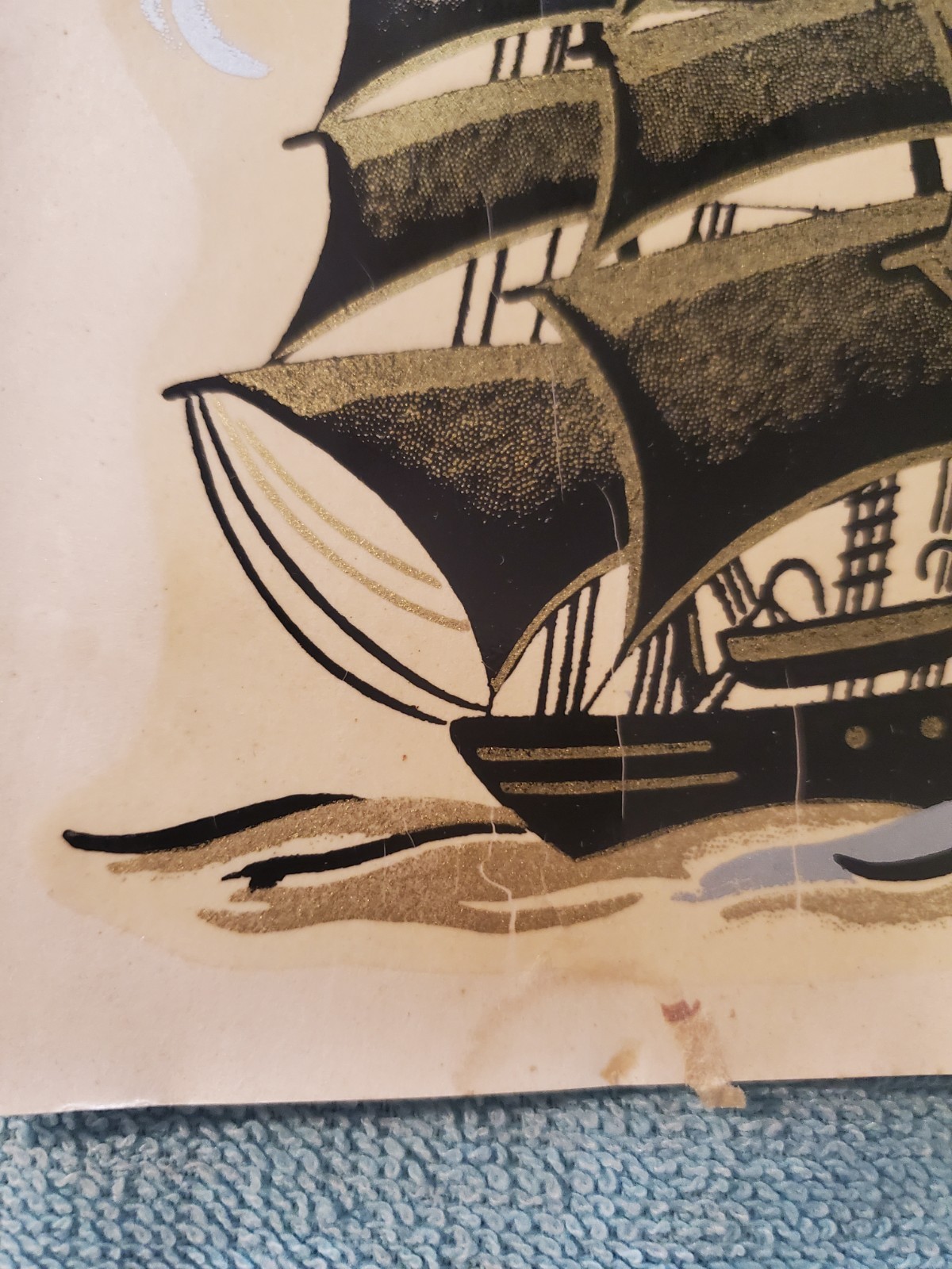 Vintage 1950s Nautical Theme Duro Brand Seagull Masted Ship Pirate