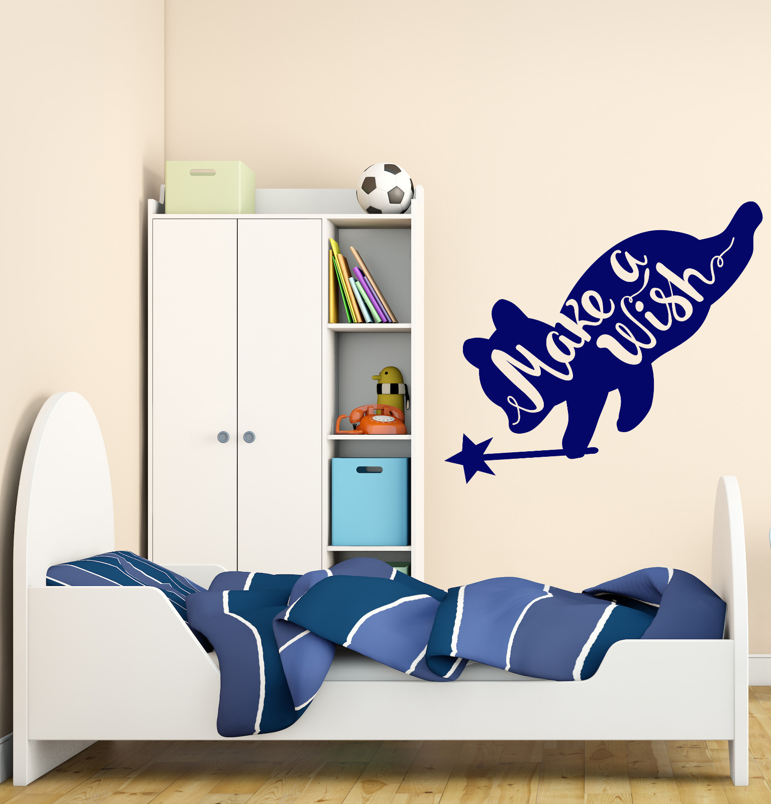 Wall Vinyl Decal Fairy Teddy Bear Fairytale Hero Kids Room Interior Decor z4594