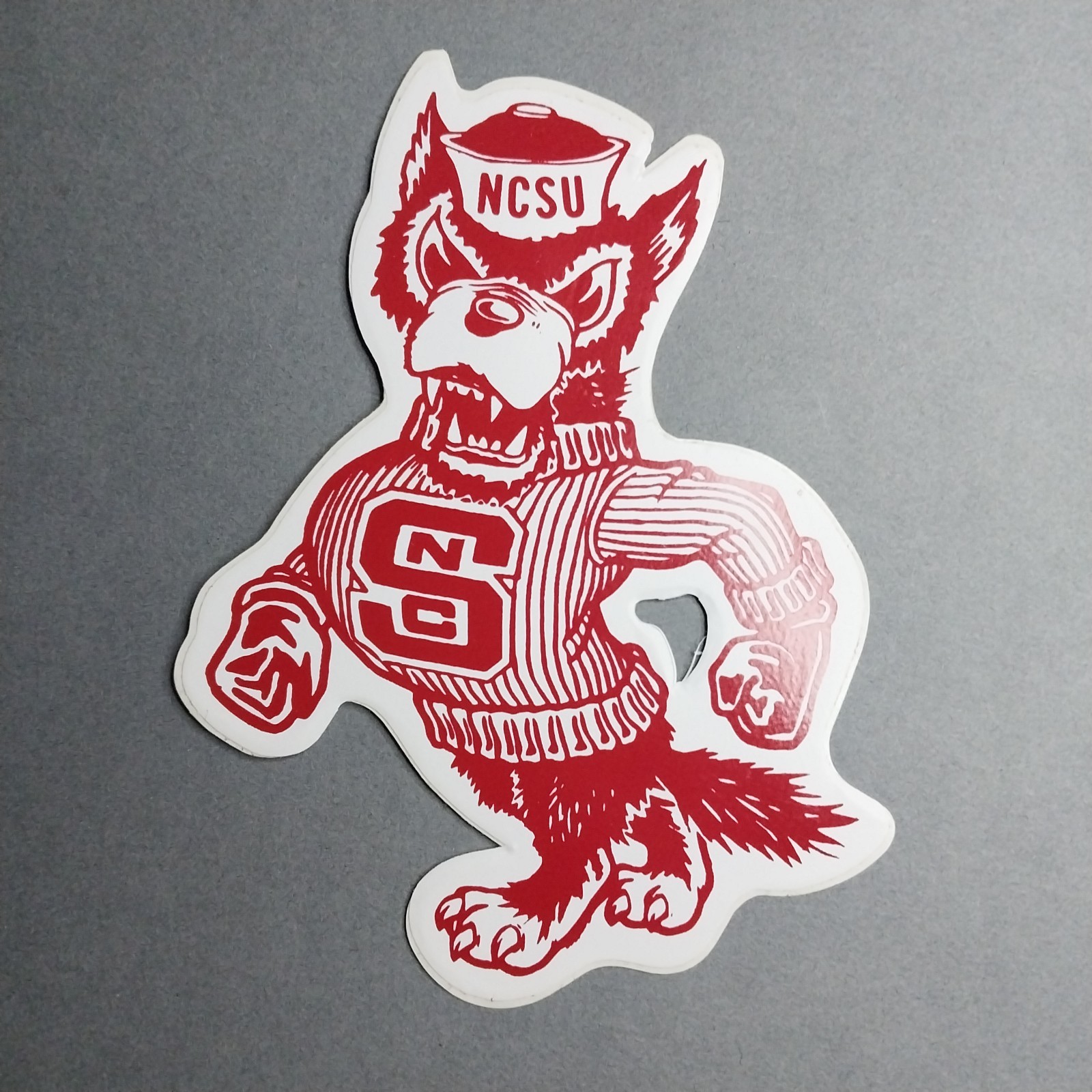 NCSU North Carolina State University Wolfpack Mascot Glossy Sticker Decal 5 1/4"