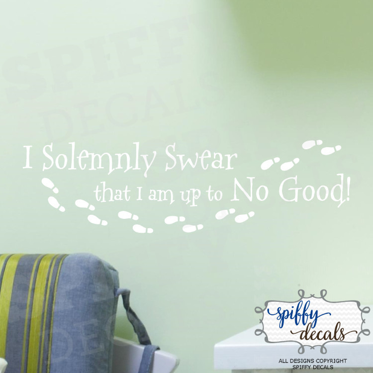 I Solemnly Swear I Am Up To No Good Footprints Vinyl Wall Decal HARRY POTTER