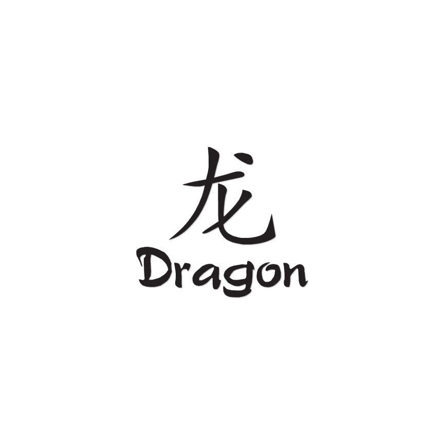 Dragon Chinese Symbols – Vinyl Decal Sticker – Multiple Colors & Sizes – ebn2602