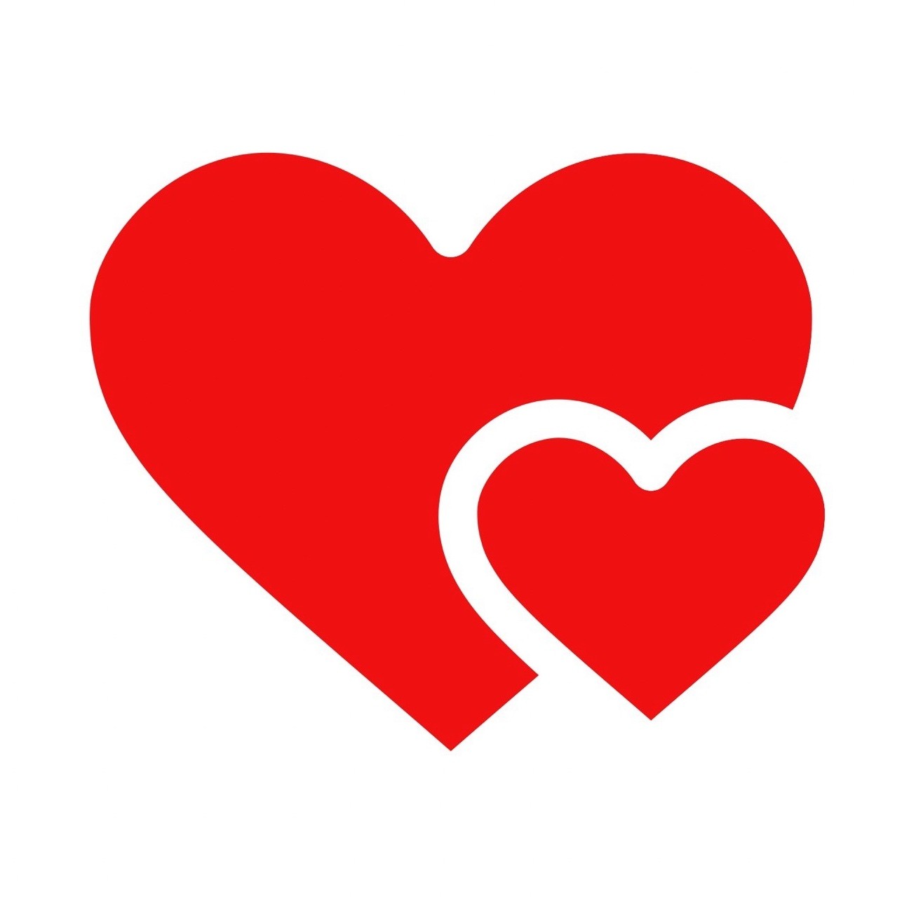 Red Heart Vinyl Removable Decal Sticker for Wall or Window