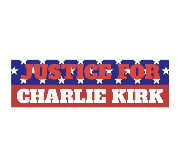 Justice for Charlie Kirk Patriot Vinyl Die Cut Sticker