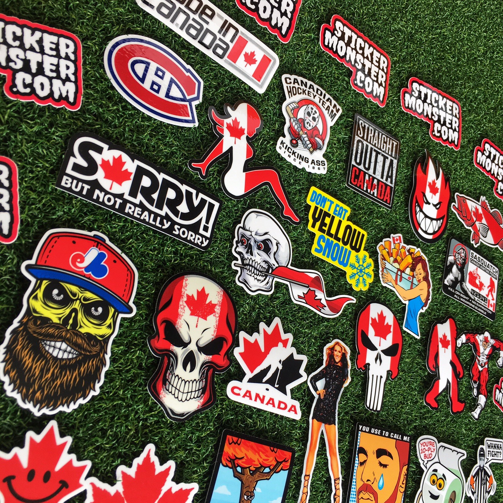 CANADA PACK Hard Hat Stickers (40) HardHat Sticker & Decals, Canadian, Canuck