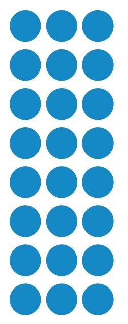 1" Medium Blue Round Label Dots Stickers Color Coding Inventory 1 Inch Dot