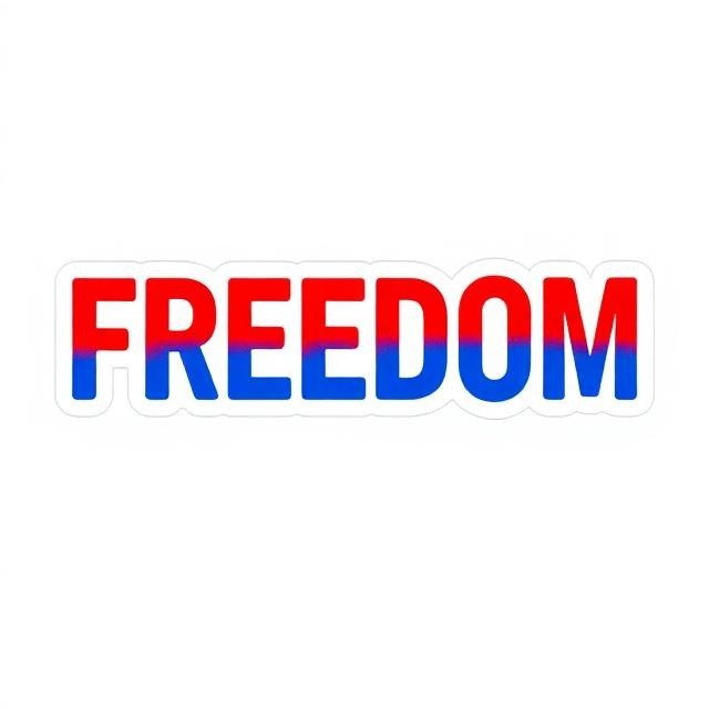 Freedom Charlie Kirk Sticker Patriot Conservative Liberty Vinyl Decal Bumper