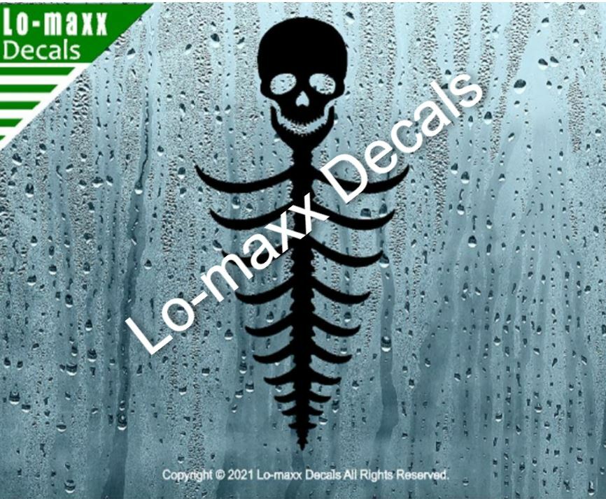 Skull And Ribs Triangle Original Custom Art High Quality Die Cut Vinyl Decal