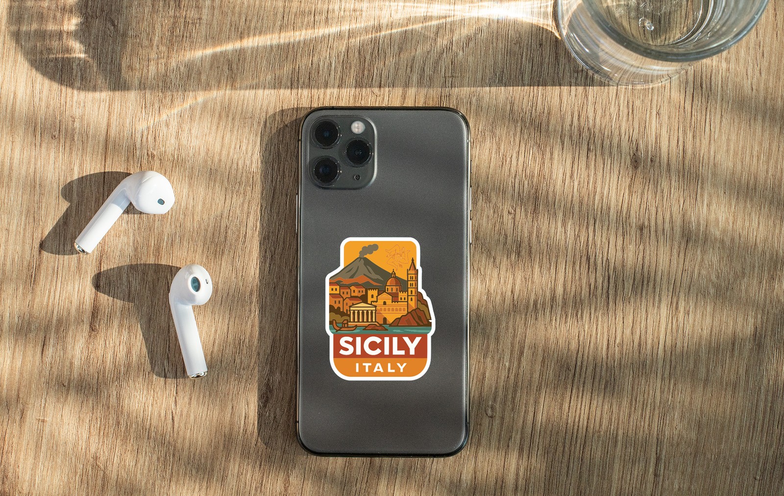 Sicily Italy Sticker Decal Vinyl Die-Cut City Skyline Landmark Design