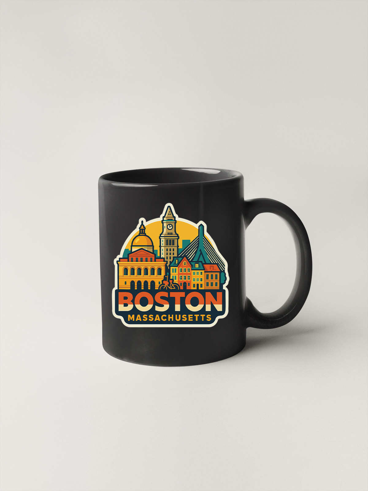 Boston Sticker Decal Vinyl Die-Cut City Skyline Landmark Design