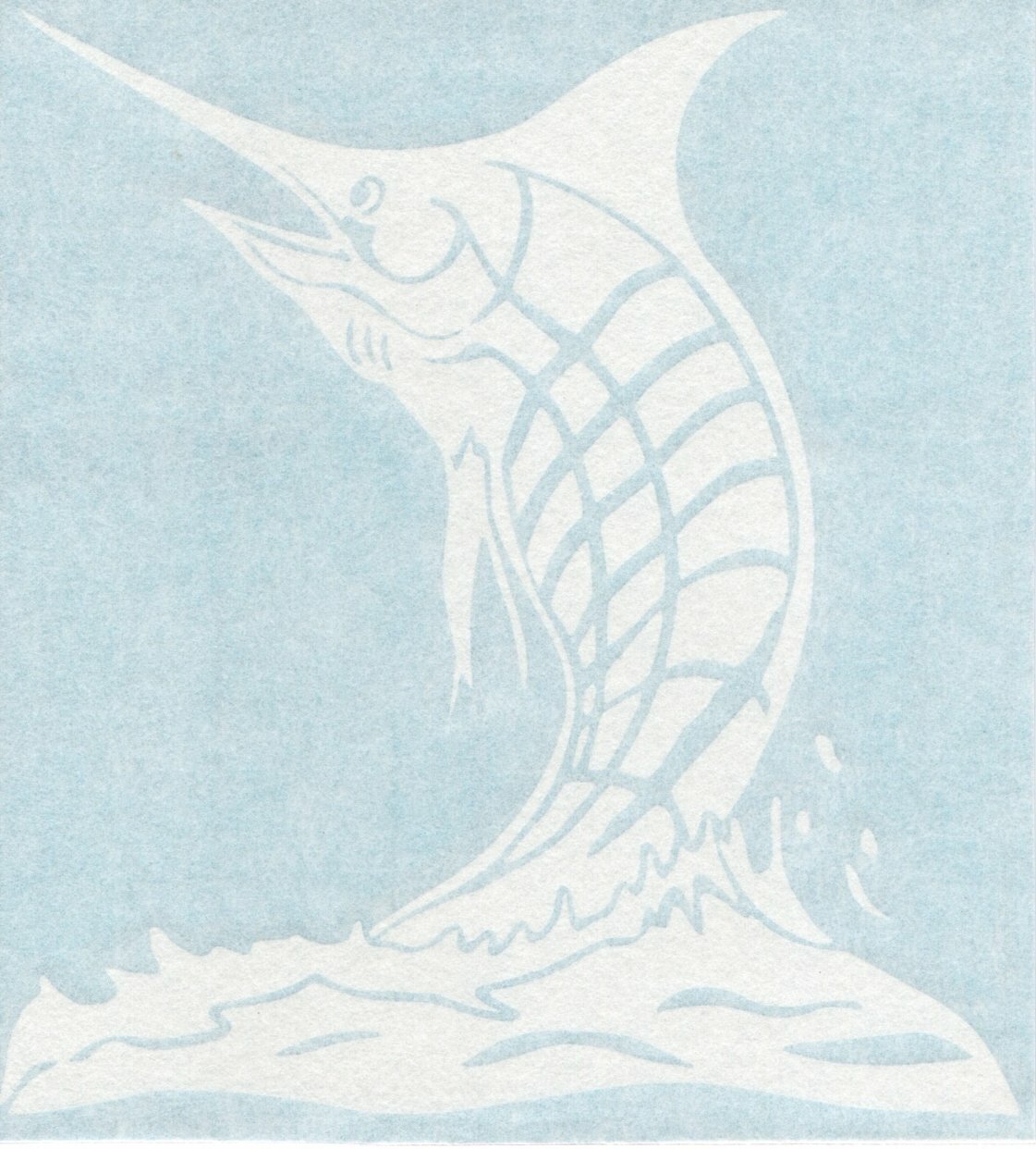 Blue Marlin Fish Big Game Fishing Car Bumper Vinyl Decal Sticker 01293