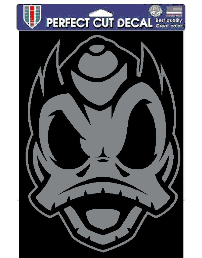 Oregon Ducks Combat Duck Decal – Sticker Die Cut TRAFFIC GREY