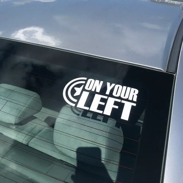 Captain America On Your Left 7 Inch Custom Vinyl Sticker / Decal