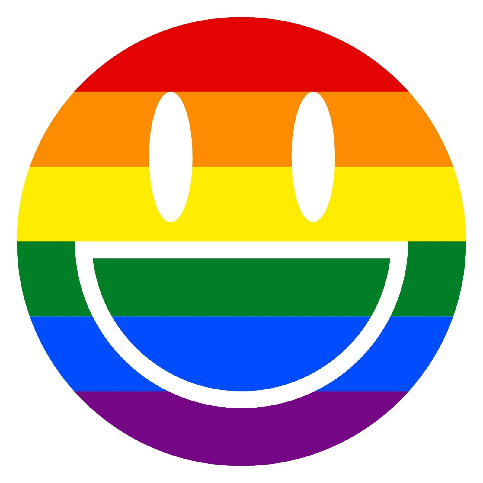 Rainbow Smiley Face Gay Pride STICKER